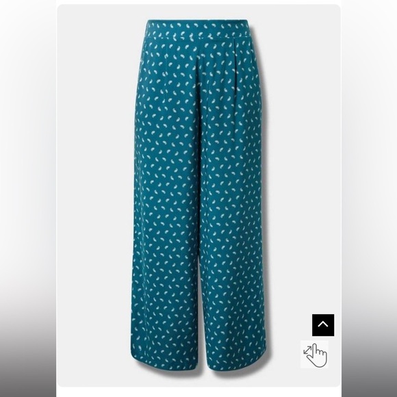 Torrid Paisley Gulf Coast Challis Pant Size 2xTall NWT FAIRYCORE WHIMSY BEACH IG - Picture 6 of 7